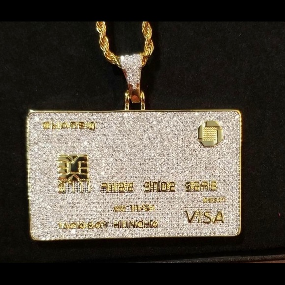 Custom made credit card pendant list name you want on it below! Ready in 13 days - Picture 3 of 16